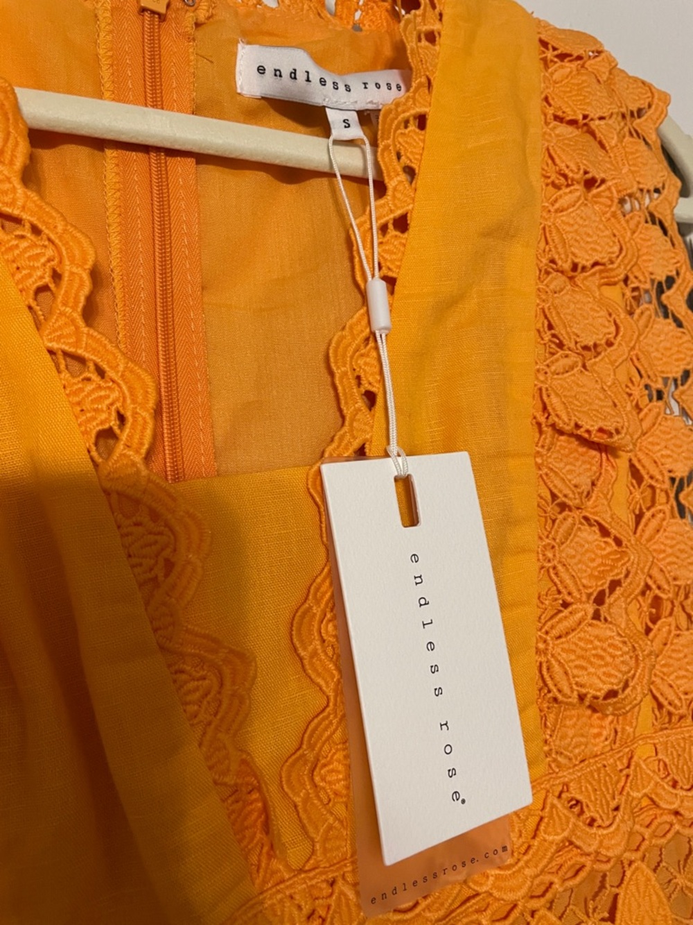Endless Rose 🍊Crochet Lace Tiered Maxi Dress - Picture 2 of 6